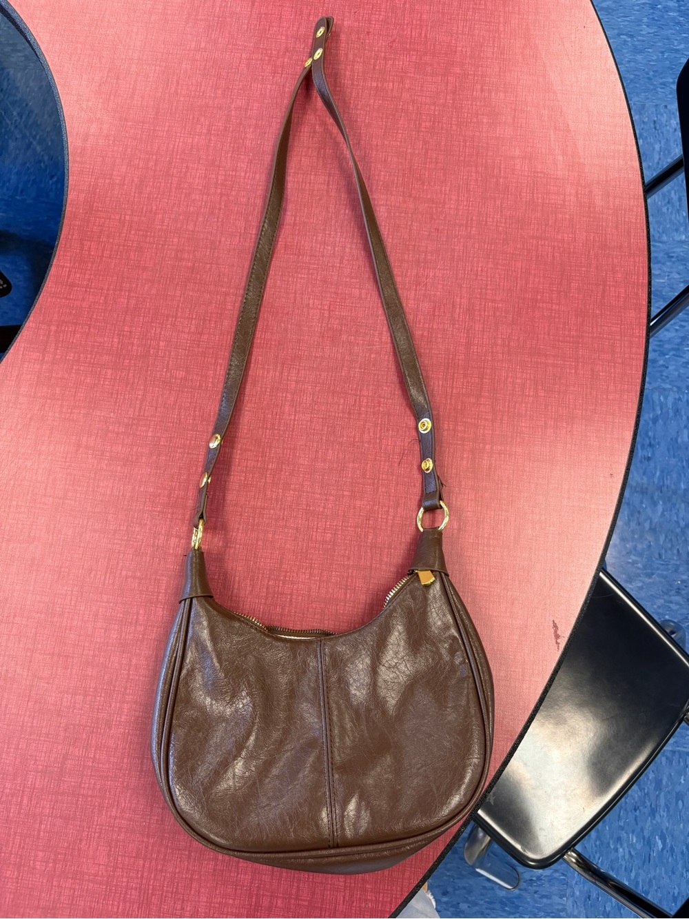 Classic Brown Leather Shoulder Bag - Women's Crossbody